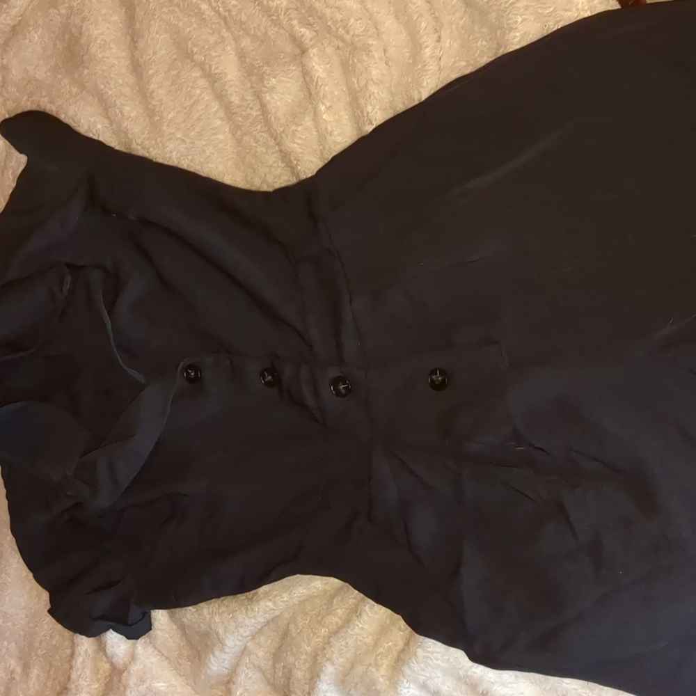 Dark blue button romper